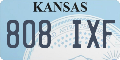 KS license plate 808IXF