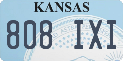 KS license plate 808IXI