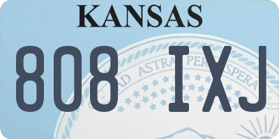 KS license plate 808IXJ