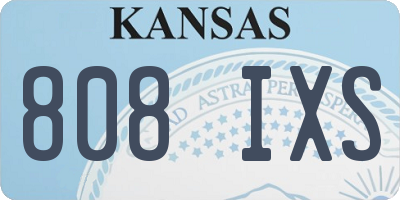 KS license plate 808IXS