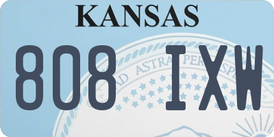 KS license plate 808IXW