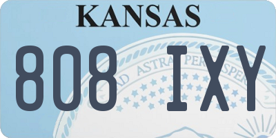 KS license plate 808IXY