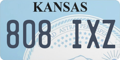 KS license plate 808IXZ