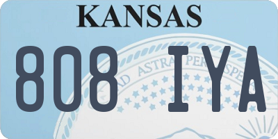 KS license plate 808IYA