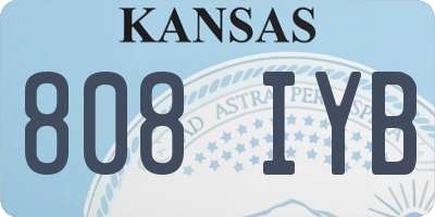 KS license plate 808IYB