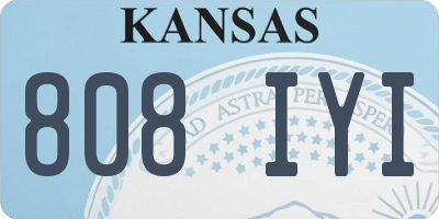 KS license plate 808IYI