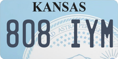 KS license plate 808IYM