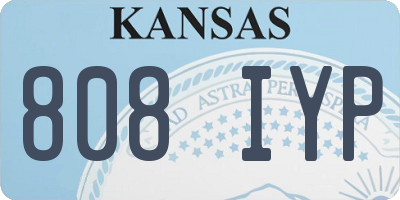 KS license plate 808IYP