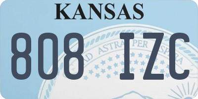 KS license plate 808IZC