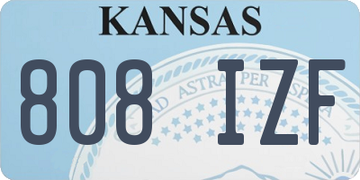 KS license plate 808IZF