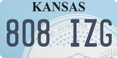 KS license plate 808IZG