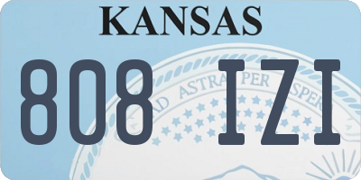 KS license plate 808IZI