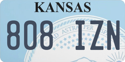 KS license plate 808IZN