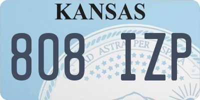 KS license plate 808IZP
