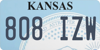 KS license plate 808IZW