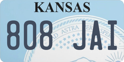 KS license plate 808JAI