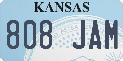 KS license plate 808JAM