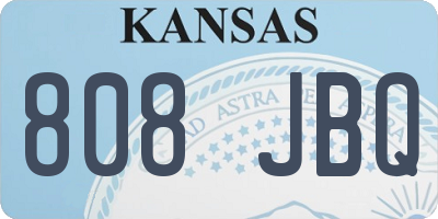 KS license plate 808JBQ