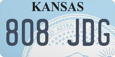 KS license plate 808JDG