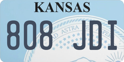 KS license plate 808JDI