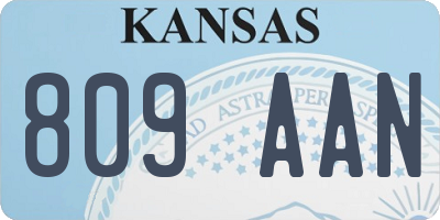 KS license plate 809AAN