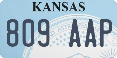 KS license plate 809AAP