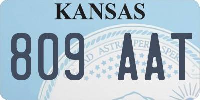 KS license plate 809AAT