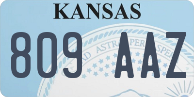 KS license plate 809AAZ