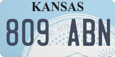 KS license plate 809ABN