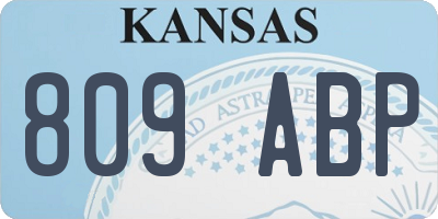 KS license plate 809ABP