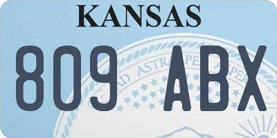 KS license plate 809ABX
