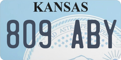 KS license plate 809ABY