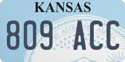KS license plate 809ACC