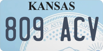 KS license plate 809ACV