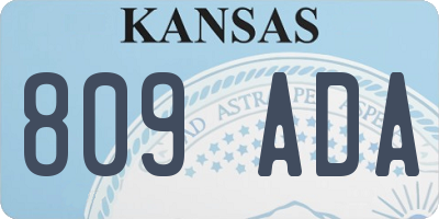 KS license plate 809ADA