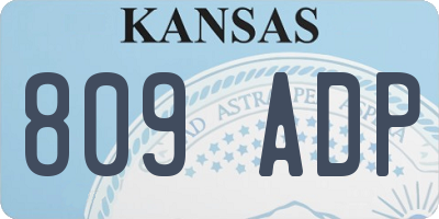 KS license plate 809ADP