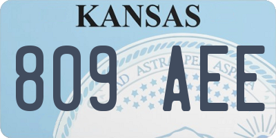 KS license plate 809AEE