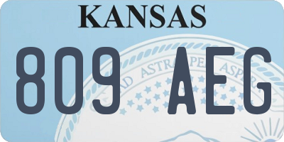 KS license plate 809AEG