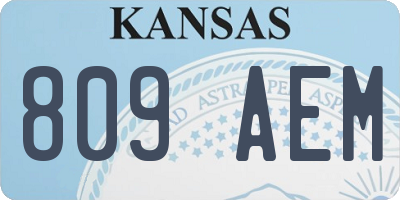 KS license plate 809AEM