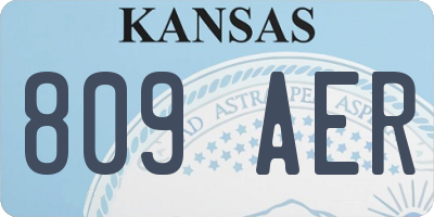 KS license plate 809AER