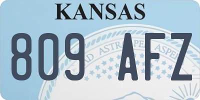 KS license plate 809AFZ