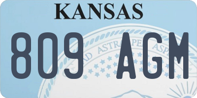 KS license plate 809AGM