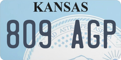 KS license plate 809AGP