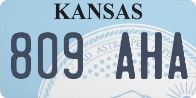 KS license plate 809AHA