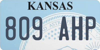 KS license plate 809AHP