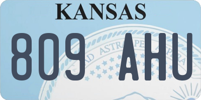 KS license plate 809AHU