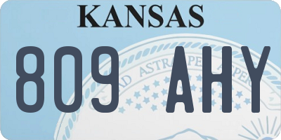 KS license plate 809AHY