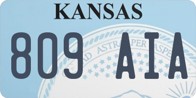 KS license plate 809AIA