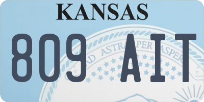 KS license plate 809AIT