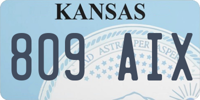 KS license plate 809AIX